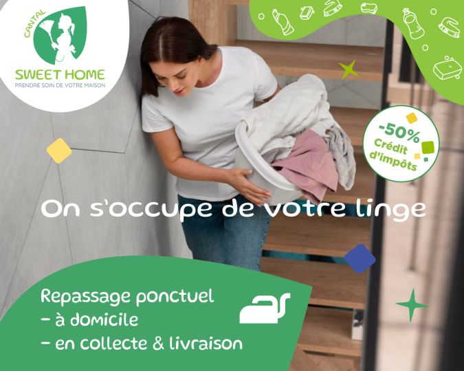 Prestations ponctuelles de repassage : la solution flexible de Cantal Sweet Home !